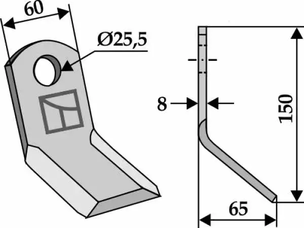 Y-Messer 150x60mm